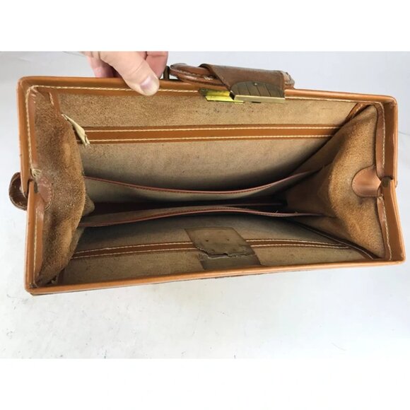 Rexbilt Unisex Adult‎ Brown Leather Top Grain Cowhide Top Handle Briefcase Bag - Picture 8 of 9